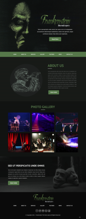 Web Design by pb for Frankenstein The Rock Opera, LLC | Design: #26578764