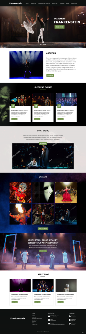 Web Design by pb for Frankenstein The Rock Opera, LLC | Design: #26578772
