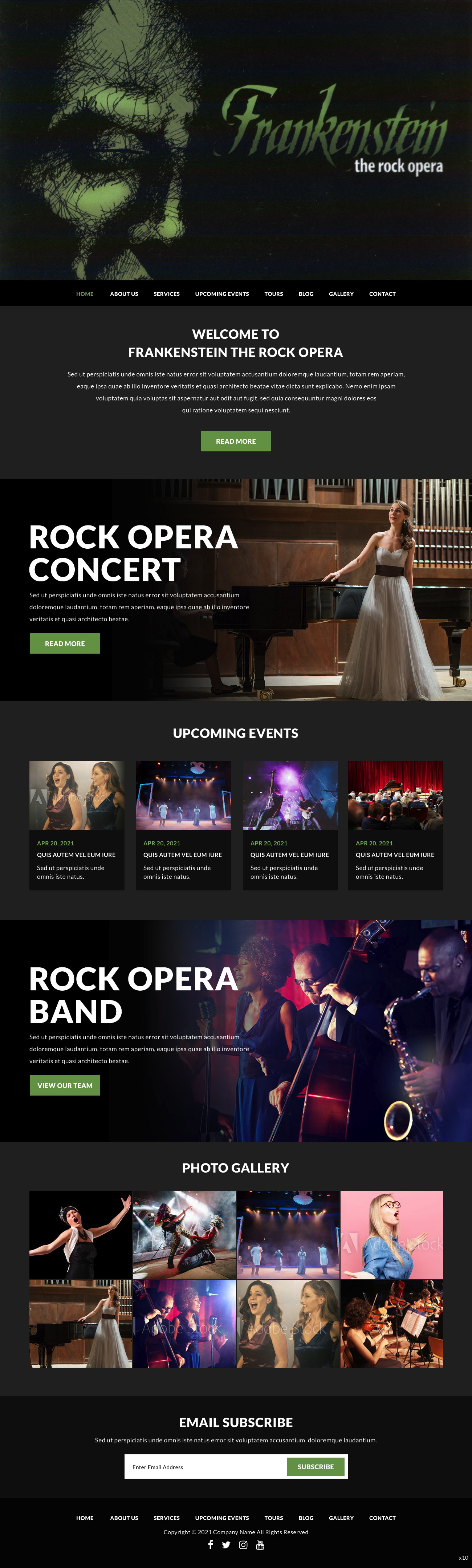 Web Design by pb for Frankenstein The Rock Opera, LLC | Design #26578773