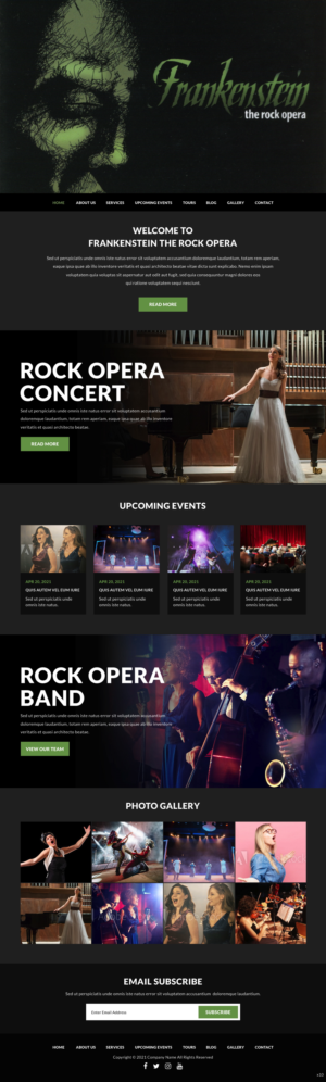 Web Design by pb for Frankenstein The Rock Opera, LLC | Design: #26578773