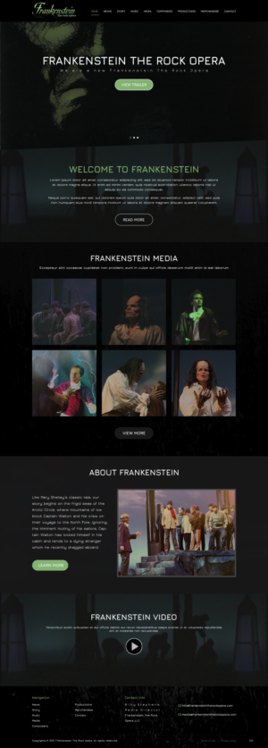 Web Design by pb for Frankenstein The Rock Opera, LLC | Design: #26675485