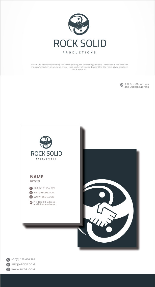 Diseño de Logo por graphicevolution para Rock Solid Productions LLC | Diseño #26576549