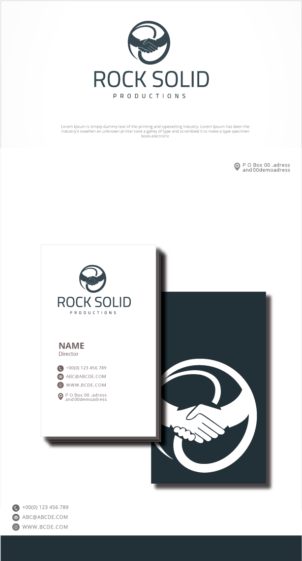 Diseño de Logo por graphicevolution para Rock Solid Productions LLC | Diseño #26616961