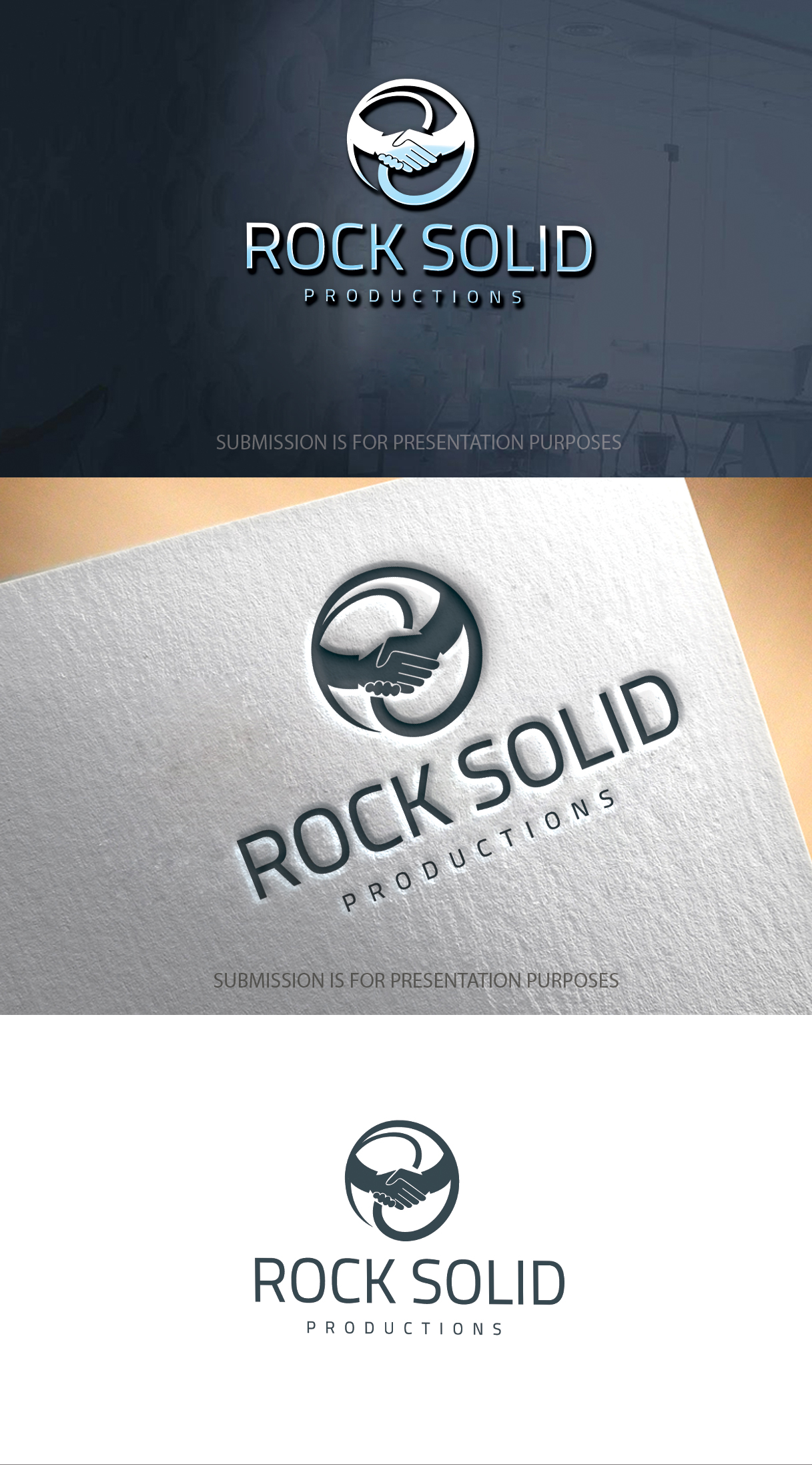Diseño de Logo por graphicevolution para Rock Solid Productions LLC | Diseño #26616962