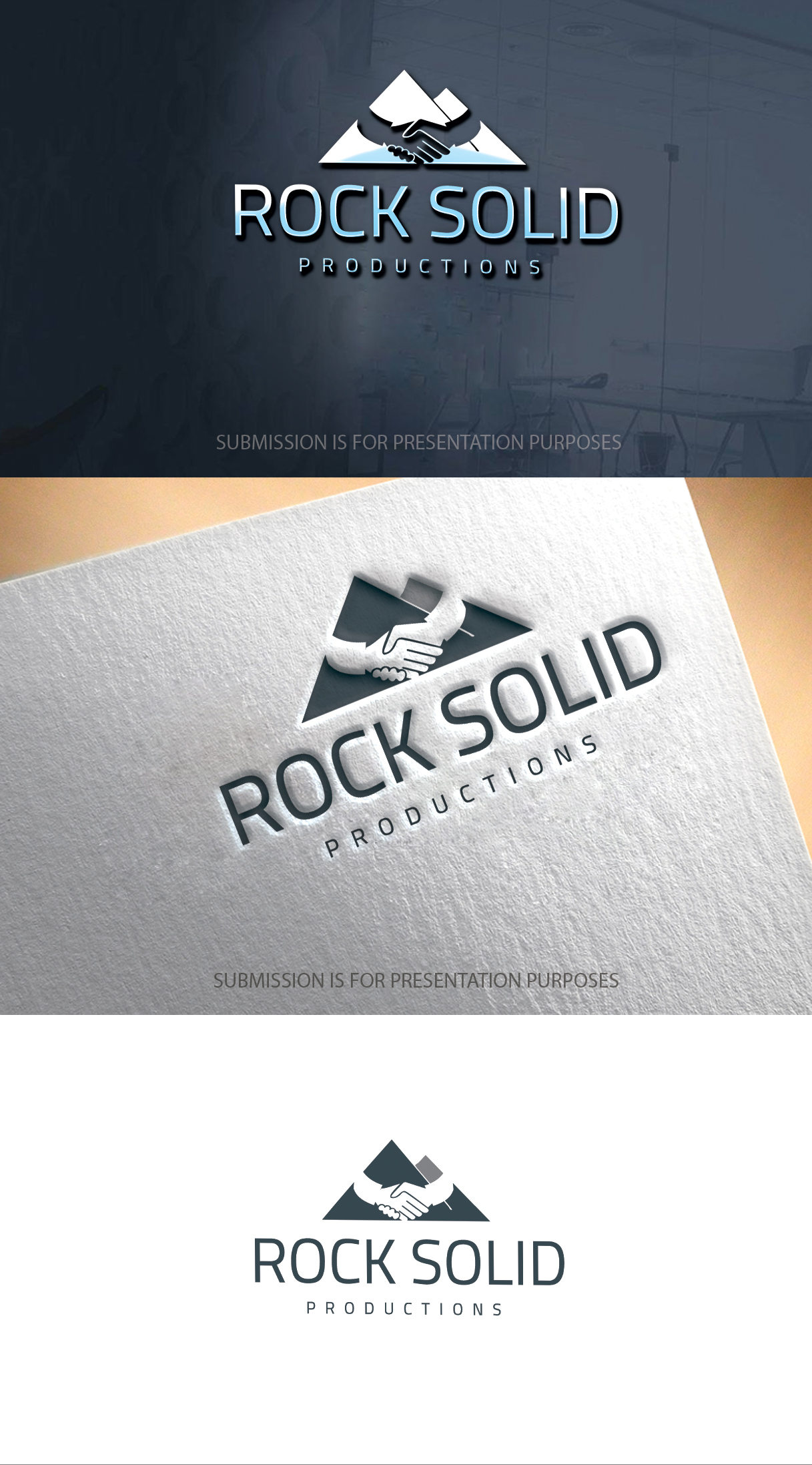 Diseño de Logo por graphicevolution para Rock Solid Productions LLC | Diseño #26617024