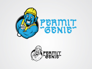 Permit Genie - Professional Permit Help for Contractors | Label Design by stealth_ferret