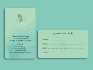 GLAM Medical Spa | Business Card Design by Krishno