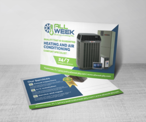 Postcard Design by Deziners Zone for All Week Heating and Cooling Inc  | Design: #26582704
