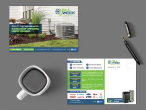Postcard Design by GraphicsGuru for All Week Heating and Cooling Inc  | Design: #26584500