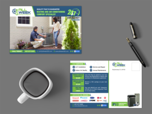 Postcard Design by GraphicsGuru for All Week Heating and Cooling Inc  | Design: #26584731