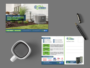 Postcard Design by GraphicsGuru for All Week Heating and Cooling Inc  | Design: #26584732