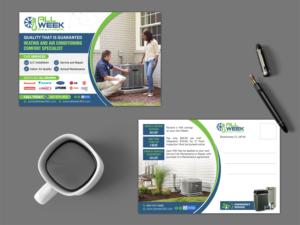 Postcard Design by GraphicsGuru for All Week Heating and Cooling Inc  | Design: #26585267