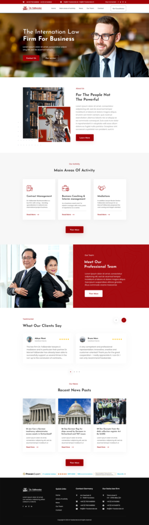 Diseño Web por Webvalley99 para Dr. Fassbender Rechtsanwaelte & Mediatoren | Diseño: #26585534
