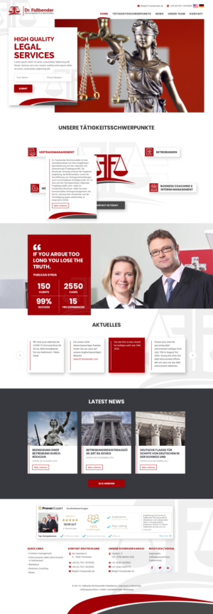 Reshaping law firm website after redesign of logo etc. | Diseño Web por Pixeleas