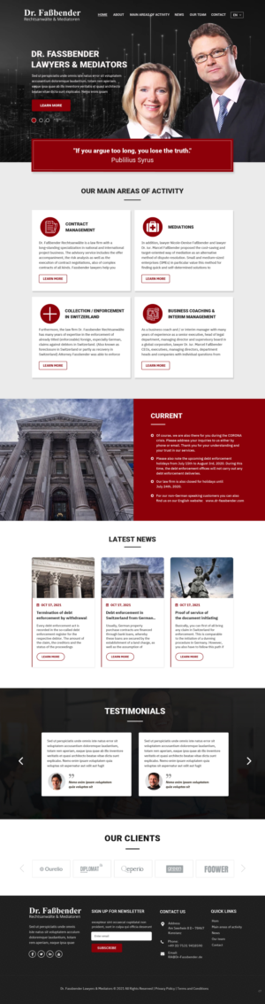 Web Design by pb for Dr. Fassbender Rechtsanwaelte & Mediatoren | Design: #26590303