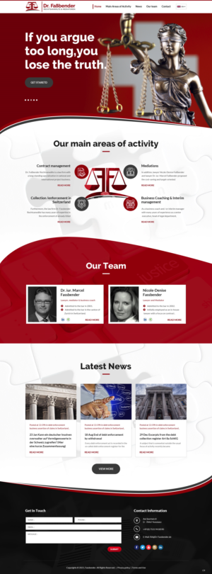 Web Design by pb for Dr. Fassbender Rechtsanwaelte & Mediatoren | Design: #26596704