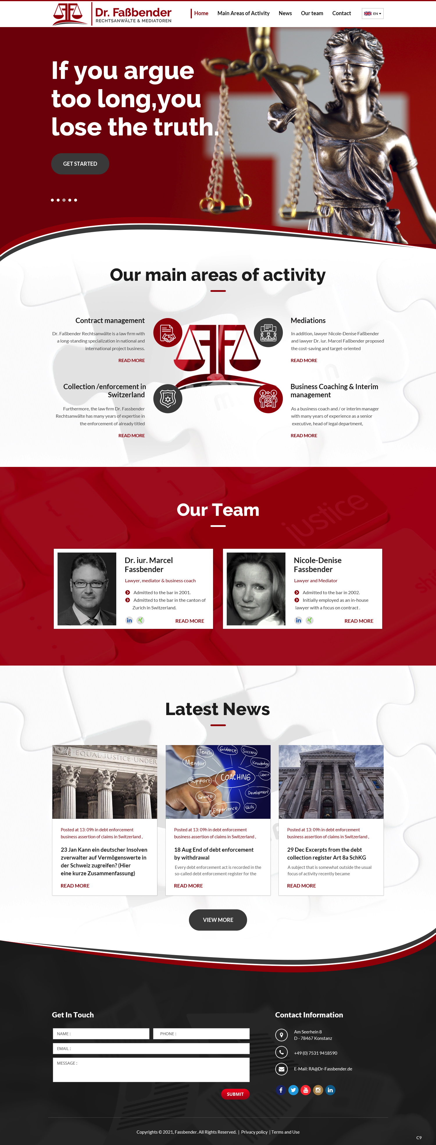 Web Design by pb for Dr. Fassbender Rechtsanwaelte & Mediatoren | Design #26601980