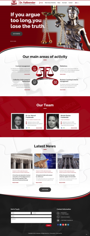 Web Design by pb for Dr. Fassbender Rechtsanwaelte & Mediatoren | Design: #26601980