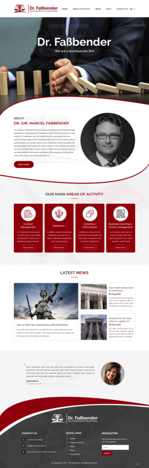Diseño Web por pb para Dr. Fassbender Rechtsanwaelte & Mediatoren | Diseño: #26601982