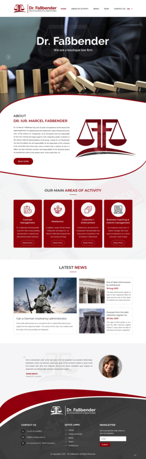 Diseño Web por pb para Dr. Fassbender Rechtsanwaelte & Mediatoren | Diseño #26616564