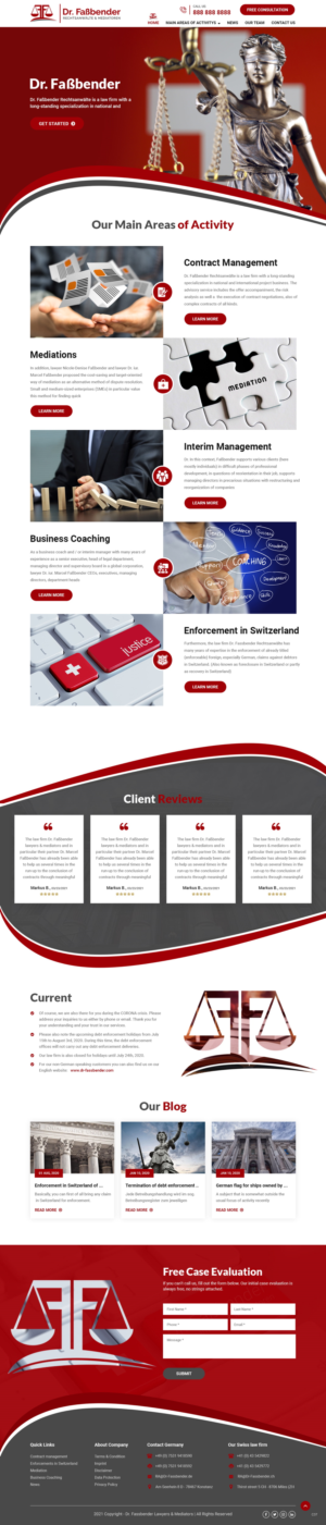 Diseño Web por pb para Dr. Fassbender Rechtsanwaelte & Mediatoren | Diseño: #26616565