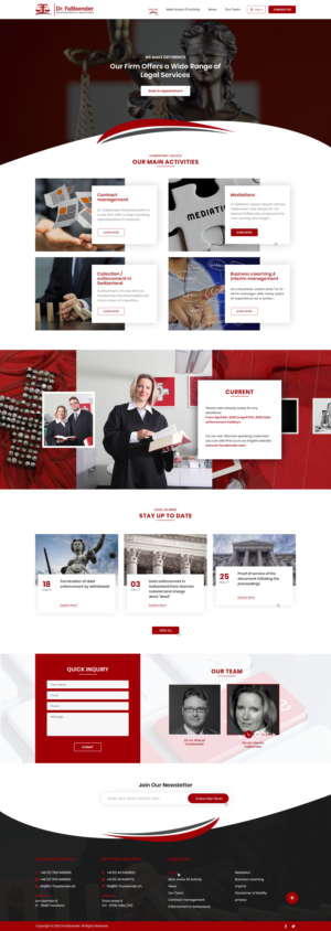 Reshaping law firm website after redesign of logo etc. | Diseño Web por Ved Web Services