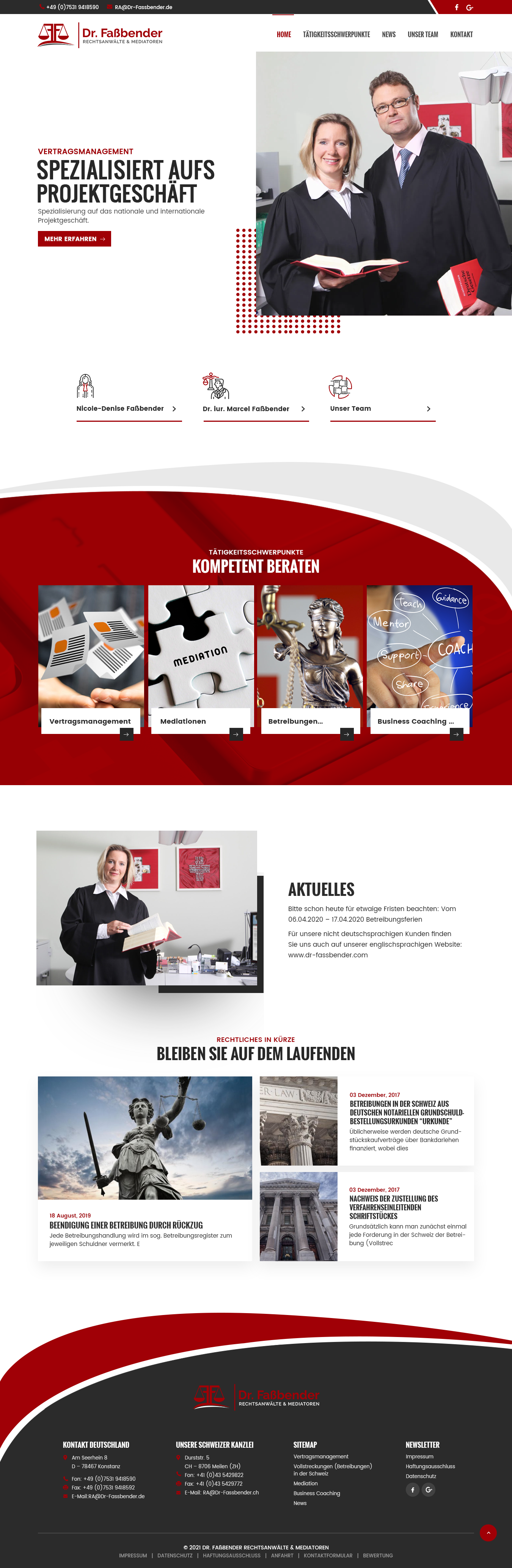 Web Design by syrwebdevelopment for Dr. Fassbender Rechtsanwaelte & Mediatoren | Design #26614737