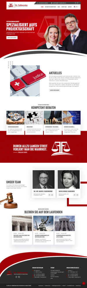 Reshaping law firm website after redesign of logo etc. | Diseño Web por syrwebdevelopment
