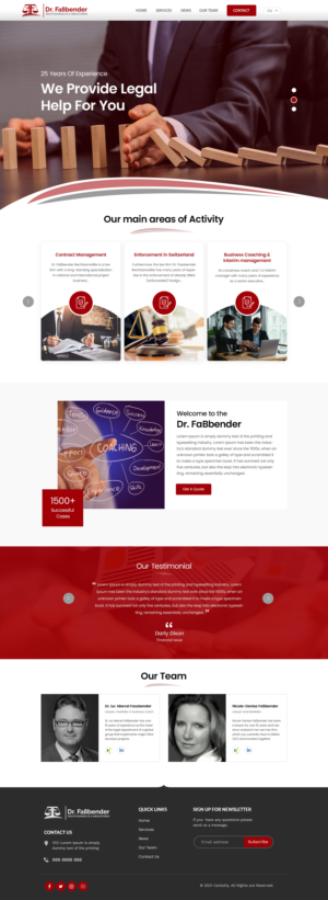 Diseño Web por Shijo John para Dr. Fassbender Rechtsanwaelte & Mediatoren | Diseño: #26607994