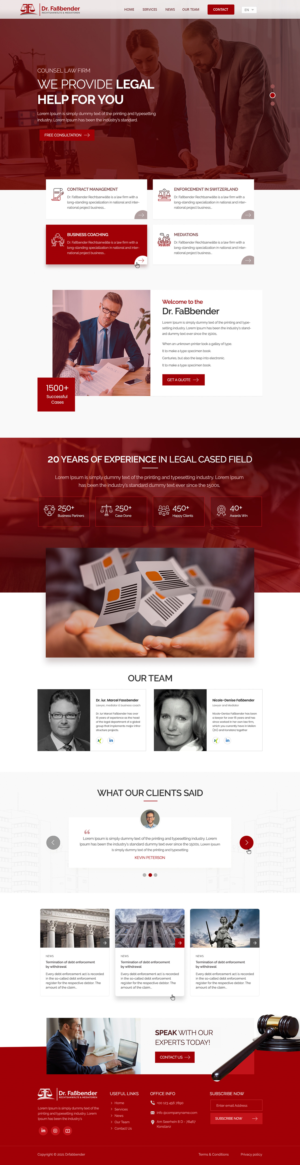 Diseño Web por Shijo John para Dr. Fassbender Rechtsanwaelte & Mediatoren | Diseño: #26608968