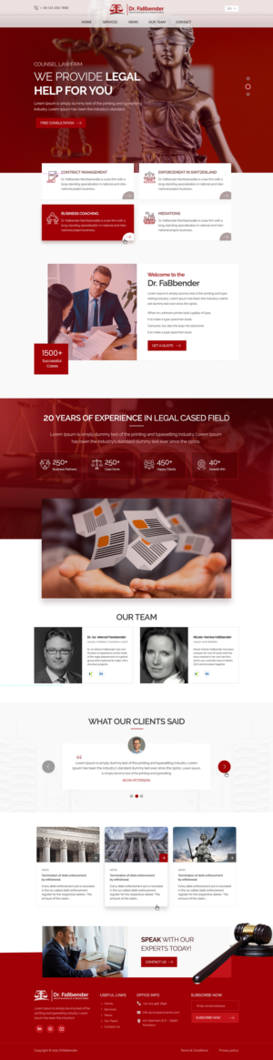 Diseño Web por Shijo John para Dr. Fassbender Rechtsanwaelte & Mediatoren | Diseño: #26609073