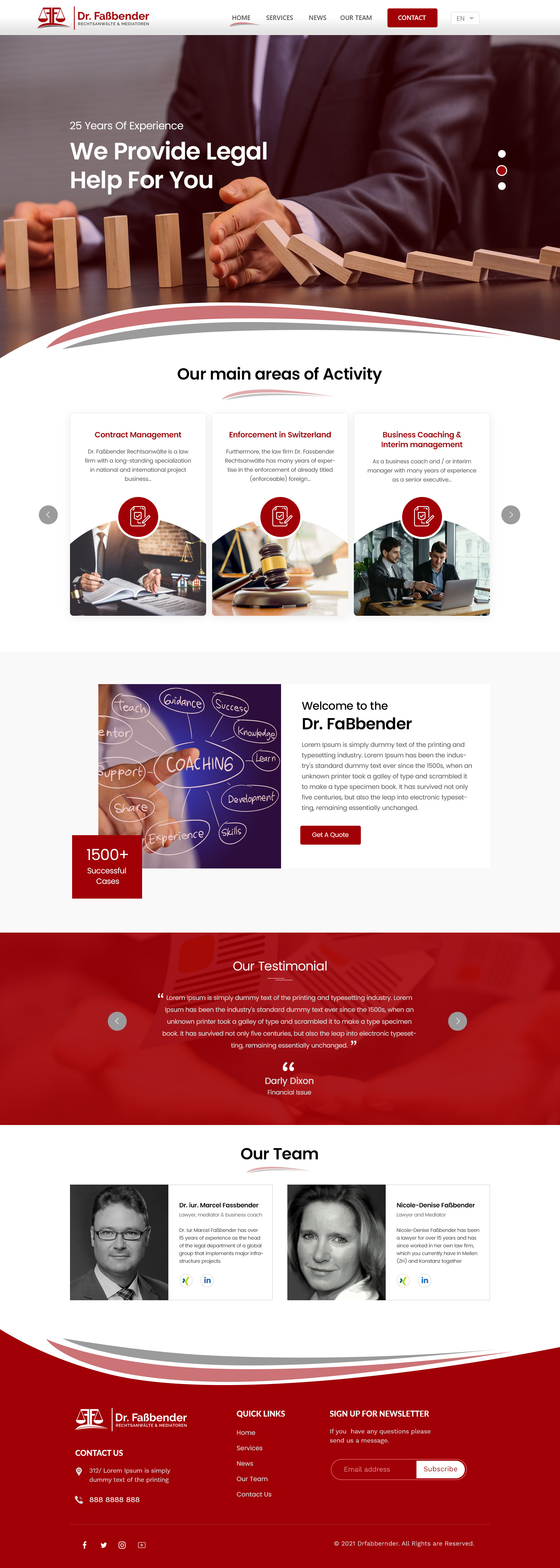 Diseño Web por Shijo John para Dr. Fassbender Rechtsanwaelte & Mediatoren | Diseño #26609186