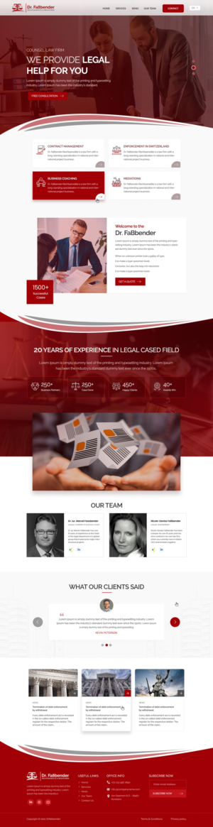 Web Design by Shijo John for Dr. Fassbender Rechtsanwaelte & Mediatoren | Design: #26609189