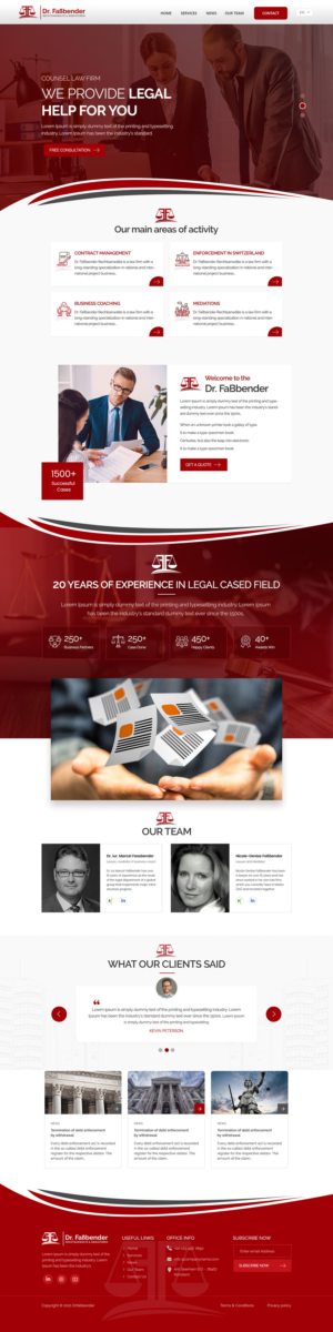 Web Design by Shijo John for Dr. Fassbender Rechtsanwaelte & Mediatoren | Design: #26610097