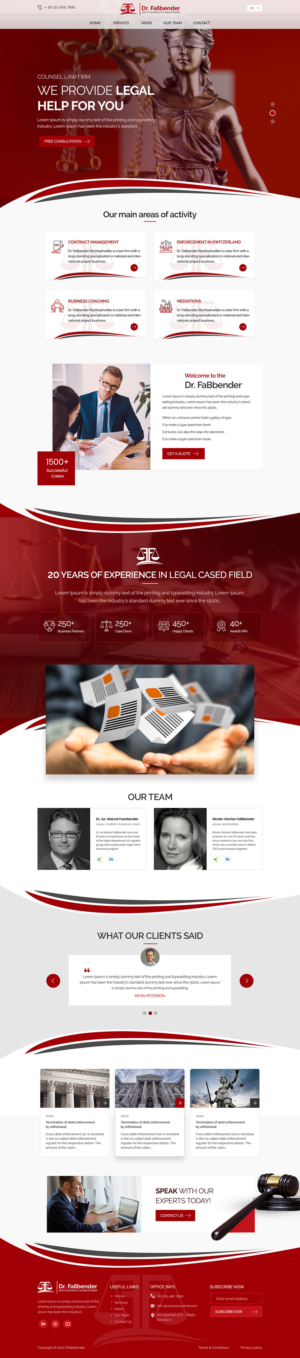 Web Design by Shijo John for Dr. Fassbender Rechtsanwaelte & Mediatoren | Design: #26614704