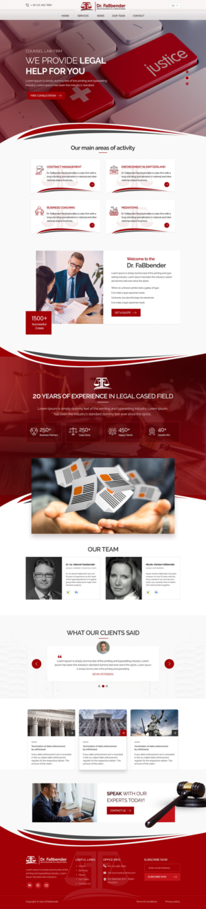 Web Design by Shijo John for Dr. Fassbender Rechtsanwaelte & Mediatoren | Design: #26615224