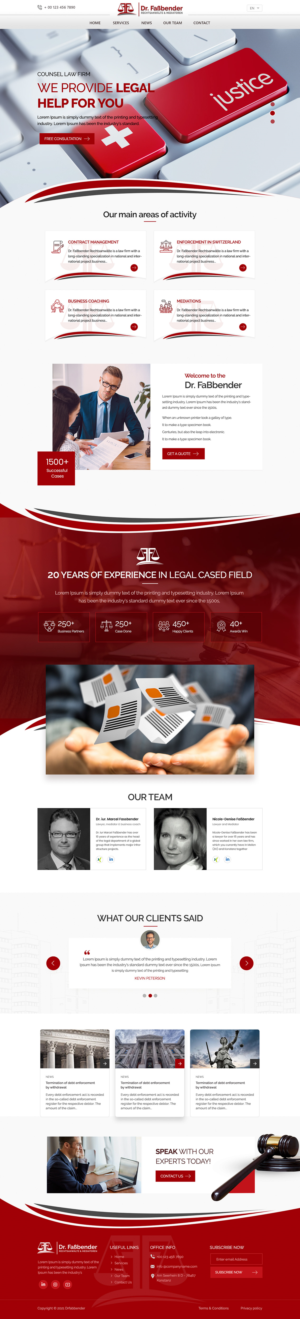 Web Design by Shijo John for Dr. Fassbender Rechtsanwaelte & Mediatoren | Design: #26615225