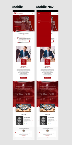 Web Design by Shijo John for Dr. Fassbender Rechtsanwaelte & Mediatoren | Design: #26615422