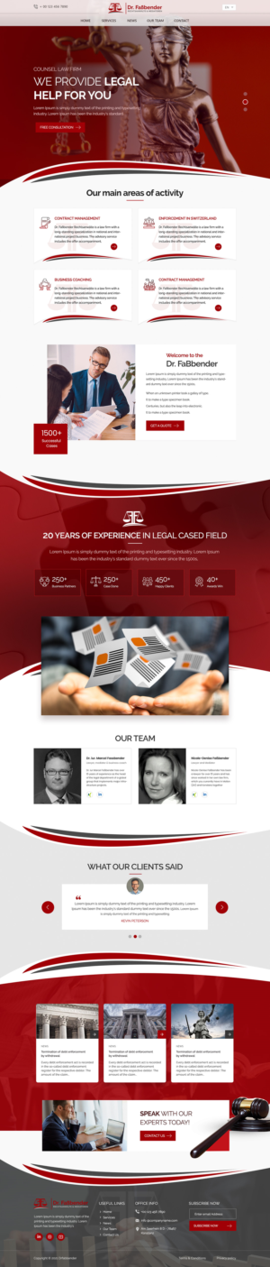 Web Design by Shijo John for Dr. Fassbender Rechtsanwaelte & Mediatoren | Design: #26619238