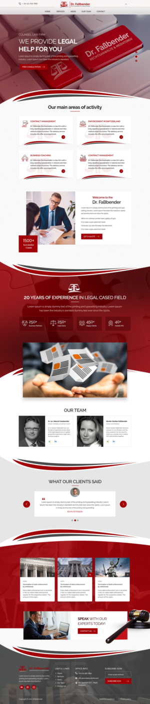 Web Design by Shijo John for Dr. Fassbender Rechtsanwaelte & Mediatoren | Design: #26619440