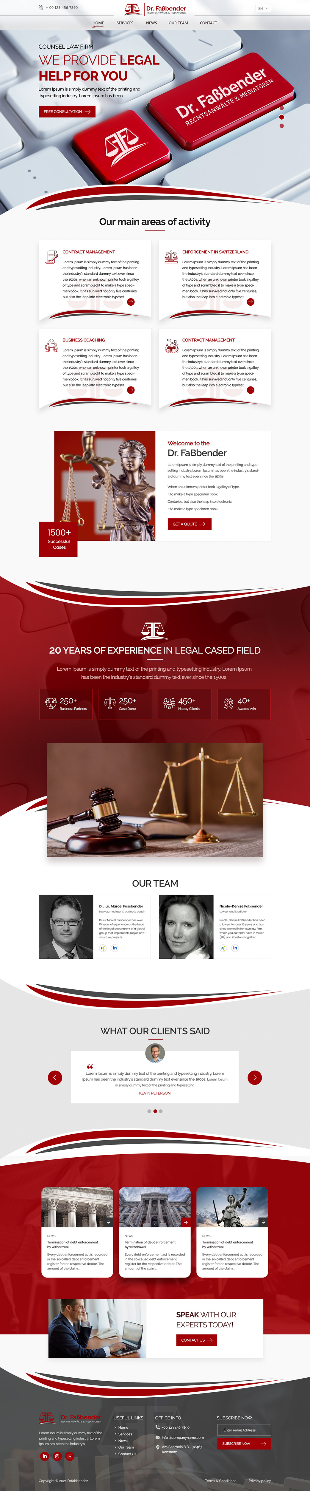 Diseño Web por Shijo John para Dr. Fassbender Rechtsanwaelte & Mediatoren | Diseño: #26632770