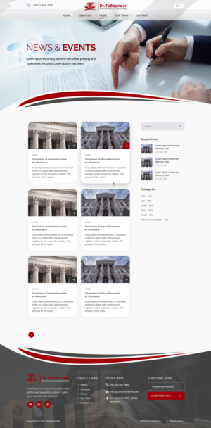 Web Design by Shijo John for Dr. Fassbender Rechtsanwaelte & Mediatoren | Design: #26643179