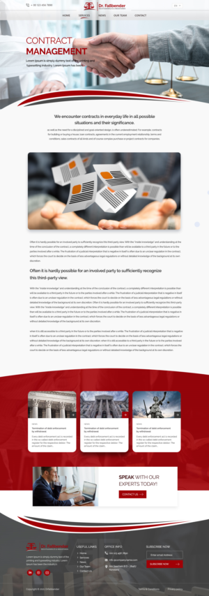 Web Design by Shijo John for Dr. Fassbender Rechtsanwaelte & Mediatoren | Design: #26643180
