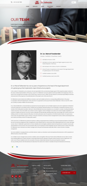Web Design by Shijo John for Dr. Fassbender Rechtsanwaelte & Mediatoren | Design: #26643181