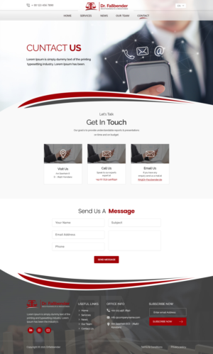 Web Design by Shijo John for Dr. Fassbender Rechtsanwaelte & Mediatoren | Design: #26643182