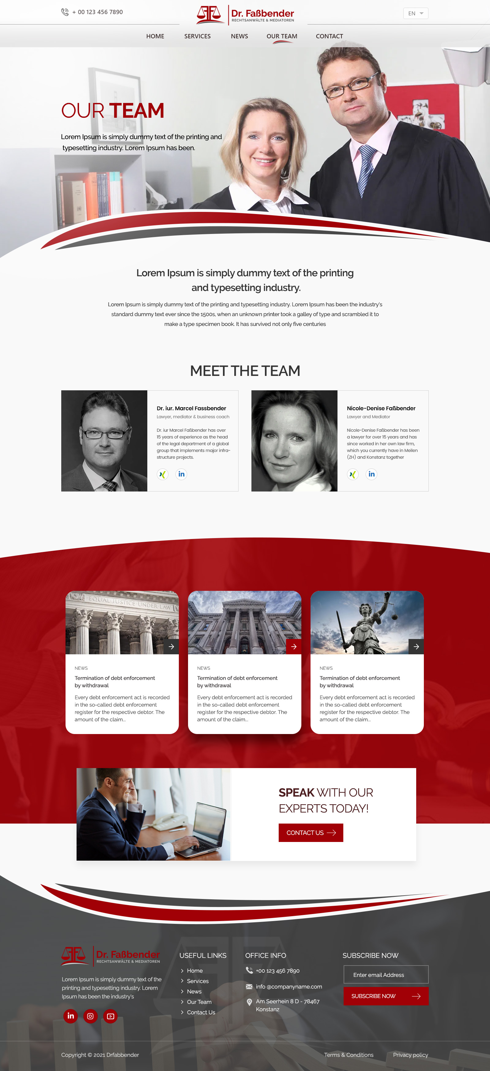 Web Design par Shijo John pour Dr. Fassbender Rechtsanwaelte & Mediatoren | Design #26643185