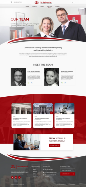 Web Design by Shijo John for Dr. Fassbender Rechtsanwaelte & Mediatoren | Design: #26643185