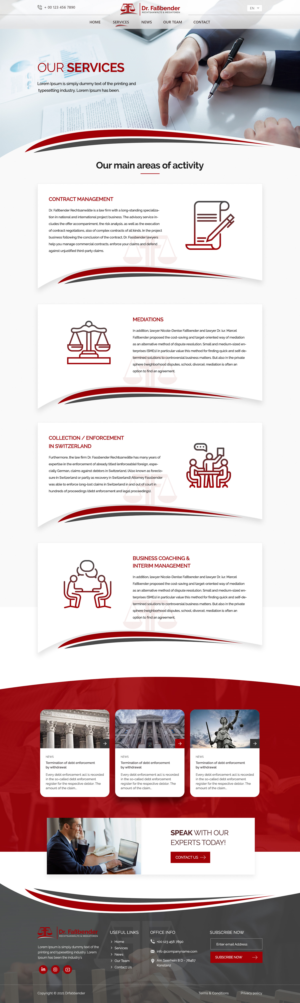 Web Design by Shijo John for Dr. Fassbender Rechtsanwaelte & Mediatoren | Design: #26643186