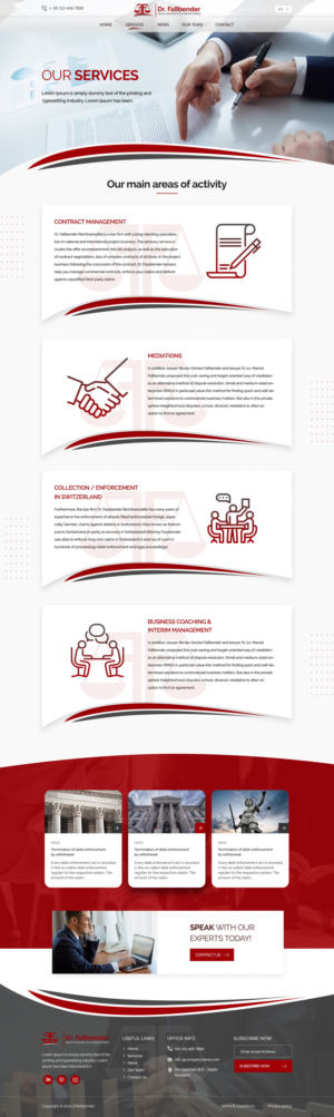 Web Design by Shijo John for Dr. Fassbender Rechtsanwaelte & Mediatoren | Design: #26645175
