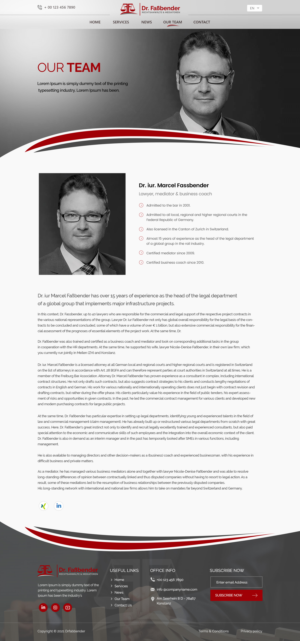 Web Design by Shijo John for Dr. Fassbender Rechtsanwaelte & Mediatoren | Design: #26645176